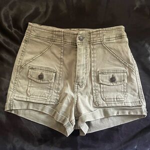 Abercrombie & Fitch Olive High Waist Cargo Shorts